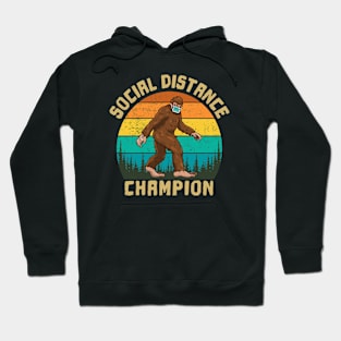 Funny Bigfoot Social Distance Champion, Funny Introvert Hoodie